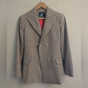 Bariloche Houndstooth Tan Equestrian Blazer Jacket Size 36